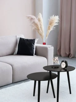 sarjapöytä Vilana Ø50 cm + Ø45 cm musta><noscript><img width=