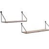 Mirrors and More Hyllyt Ja Telineet|Huonekalut|seinähylly Dana musta/puu 2-pack