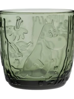 Moomin Astiat|Arabia juomalasi 28 cm havunvihreä 2 kpl