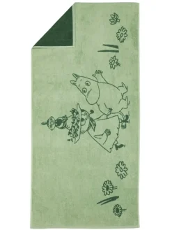 Moomin Kylpyhuone- Ja Saunatekstiilit|Kylpyhuone- Ja Saunatekstiilit|Arabia kylpypyyhe 70x140 cm Sydänystävät GOTS