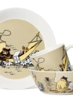 Moomin Astiat|Arabia lautanen Ø 19 cm Piisamirotta luolassa