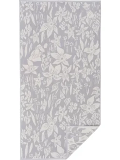Moomin Kylpyhuone- Ja Saunatekstiilit|Kylpyhuone- Ja Saunatekstiilit|Arabia pyyhe 70x140 cm Lilja harmaa