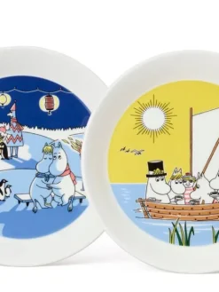 Arabia Sesonki lautassetti 19 cm Talvinuotio & Purjeh>Moomin Discount