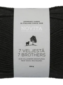 7 Veljestä lanka 100 g 099 noki>Novita Hot