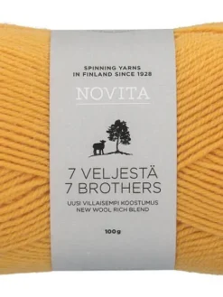 Novita Kankaat Ja Käsityötarvikkeet|7 Veljestä lanka 100 g 268 auringonkukka