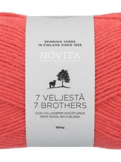 7 Veljestä lanka 100 g 290 mandariini>Novita Online