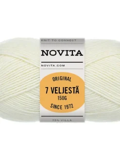 7 Veljestä lanka Original 150 g luonnonvalkoinen 010>Novita Online