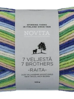 7 Veljestä Raita lanka 100 g suomikaari 975>Novita Best