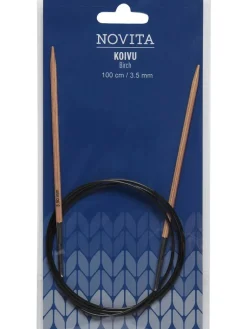 Novita Kankaat Ja Käsityötarvikkeet|Pyöröpuikot 100 cm koivu 3.5