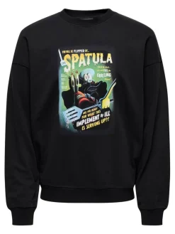 Only & Sons Colleget|collegepaita Onspongebob Black