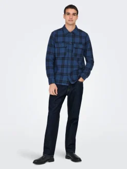 Only & Sons Farkut|farkut Onsedge Dark Blue Denim Rinse