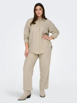 Only Carmakoma Puserot|paita Carcaro L/S Oxford tan
