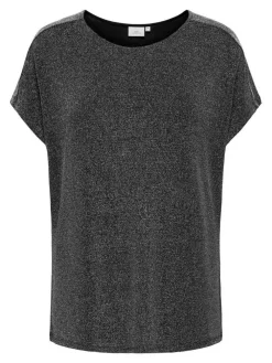 Only Carmakoma Puserot|pusero Carqueen S/S Glitter Black filli silver