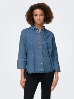 Only Puserot|farkkupusero Onlgrace-Elli 3/4 Medium blue denim