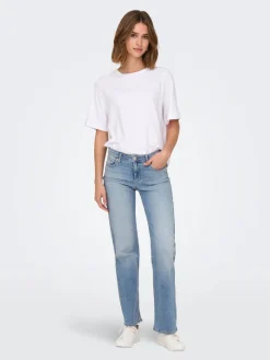 Only Farkut|farkut Onlblush Mid Straight Light Blue Denim