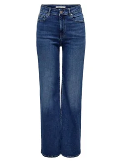 Only Farkut|farkut Onlluna HW Wide dark blue denim