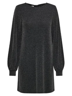 Only Vapaa-Ajan Mekot|mekko Onlcarol L/S Glitter Bow Black harlekin silver