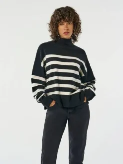Only Neulepuserot|neule Onlbari L/S highneck Black cloud dancer