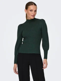 Only Neulepuserot|neule Onlkatia L/S Highneck June bug