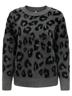 Only Neulepuserot|Neule Onlsara LS Magnet black silver
