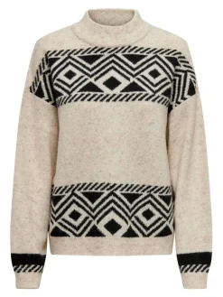 Only Neulepuserot|neule Onlvictoria L/S Highneck Pumice stone