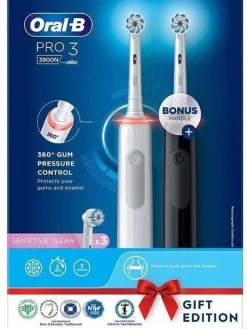Oral-B Hammashoito|sähköhammasharja Pro 3 3900N tuplarungolla
