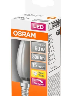 LED kynttilälamppu 806lm 2700K E14 DIM>Osram Online
