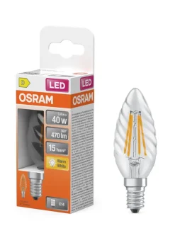 Osram Lamput Ja Valaisintarvikkeet|LED Star Classic BW 40 Filament 3.4W 827 Clear E14
