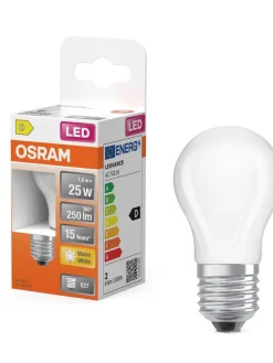 Osram Lamput Ja Valaisintarvikkeet|LED Star Classic P 25 Filament 1.8W 827 Frosted E27
