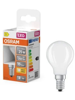 Osram Lamput Ja Valaisintarvikkeet|LED Star Classic P 25 Filament 1.8W 827 Frosted E14