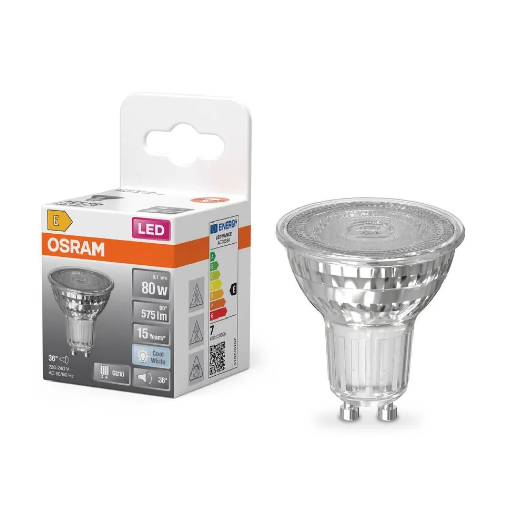 Osram Lamput Ja Valaisintarvikkeet|LED Star PAR16 80 36° 6.1W 840 GU10