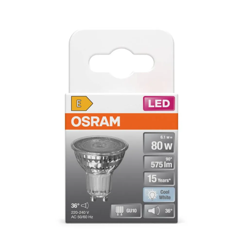 Osram Lamput Ja Valaisintarvikkeet|LED Star PAR16 80 36° 6.1W 840 GU10
