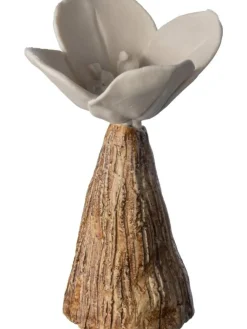 Pentik Koriste-Esineet|keramiikkaveistos Niittykukka 12 cm valkoinen