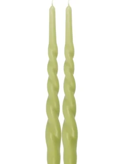 kruunukynttilä Kierre 28 cm vihreä 2kpl/pkt>Pentik Clearance