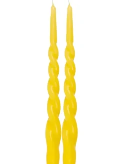 Pentik Kynttilät Ja Huonetuoksut|kruunukynttilä Kierre 28 cm keltainen 2kpl/pkt