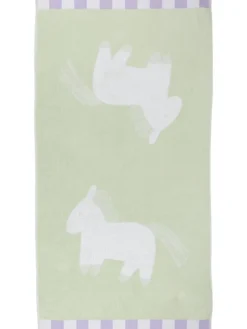 Pentik Kylpyhuone- Ja Saunatekstiilit|Lastenhuone|kylpypyyhe Heppa 70x140 cm v.vihreä