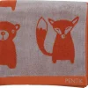 Pentik Kylpyhuone- Ja Saunatekstiilit|Lastenhuone|Metsänväki kylpypyyhe oranssi 70x140 cm