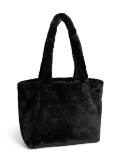 Pieces Laukut Ja Kassit|laukku PCJanice Fur Shopper Black