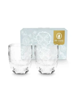 Pip Studio Astiat|juomalasi Flower White 280 ml 2 kpl