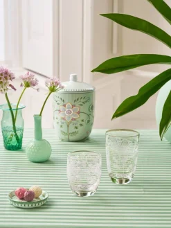 Pip Studio Astiat|juomalasi Flower White 280 ml 2 kpl