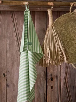 keittiöpyyhe Stripes 65x65 cm 2 kpl Light Green><noscript><img width=