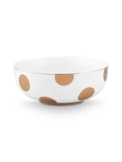 Pip Studio Astiat|kulho Dot Delight 2 kpl White-Gold 15cm