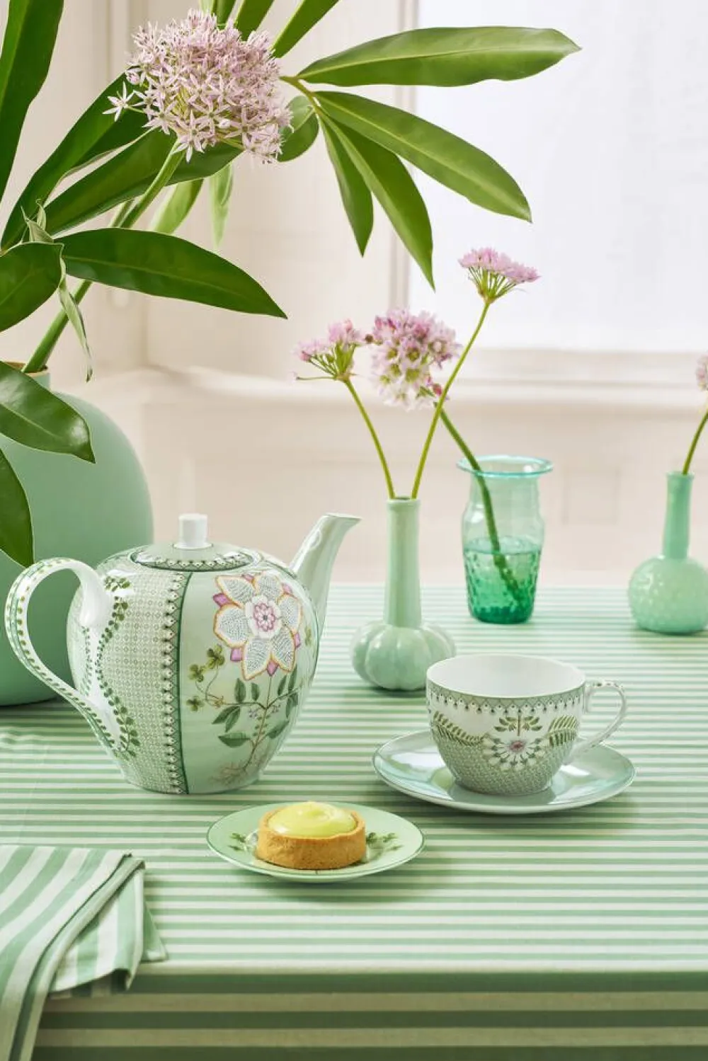 Pip Studio Astiat|kuppi & lautanen Lily & Lotus Tiles 280 ml