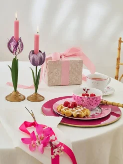 kynttilänjalkasetti Metal Lilac><noscript><img width=