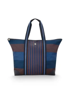Pip Studio Laukut Ja Kassit|laukku Tilda Large Stripe Blue 66x20x44 cm