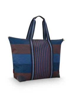 Pip Studio Laukut Ja Kassit|laukku Tilda Large Stripe Blue 66x20x44 cm