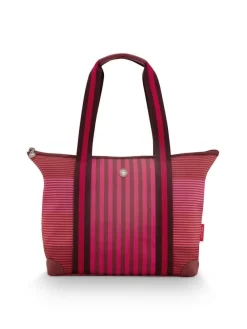 Pip Studio Laukut Ja Kassit|laukku Tilda Medium Stripe Pink 47x17x37 cm