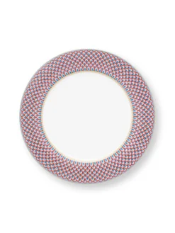 Pip Studio Astiat|lautanen Flower Festival Scallop 26,5 cm Red-Ligh