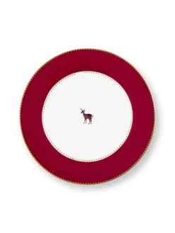 Pip Studio Astiat|lautanen Love Birds Dark 17 cm Red
