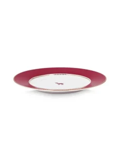 Pip Studio Astiat|lautanen Love Birds Dark 17 cm Red
